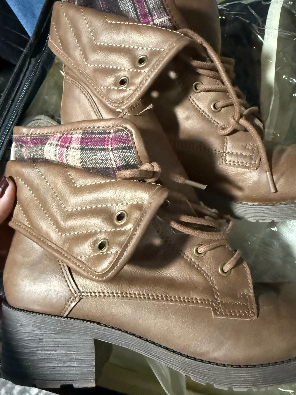 Rock & Candy Brown Ankle Boot Interior Detail with Pink Label